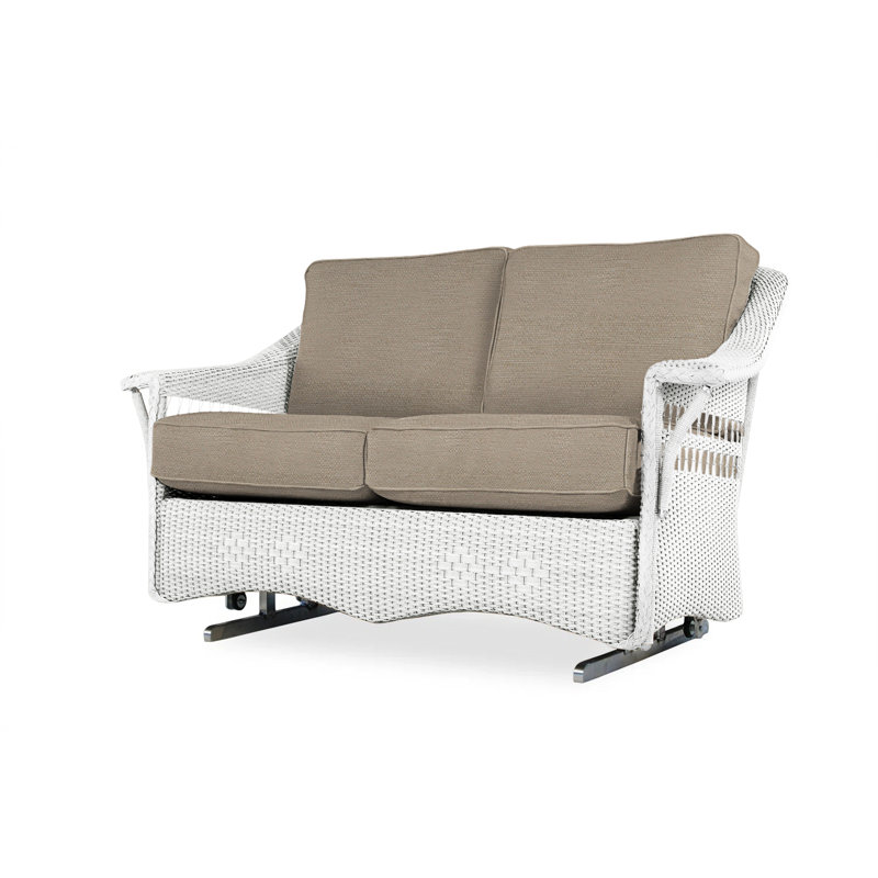 Nantucket Outdoor 2 - Seat Loveseat, White, Sailcloth Salt
