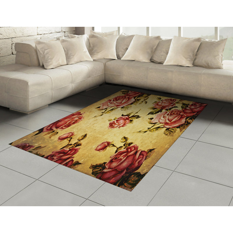 Funderburk Floral Hand Woven Area Rug, Rectangle 120 x 180cm