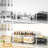 Bathroom Countertop Organizer Set Of 2, Kitchen Counter Shelf Spice Rack Sink Countertop Storage Desktop Large Wood Shelf - Carbonized Black