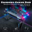 Black Gaming Desk with LED Lights, Computer Gaming Table for Home Office-1674737075