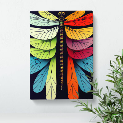 Mindblowing Dragonfly Abstract - Wrapped Canvas