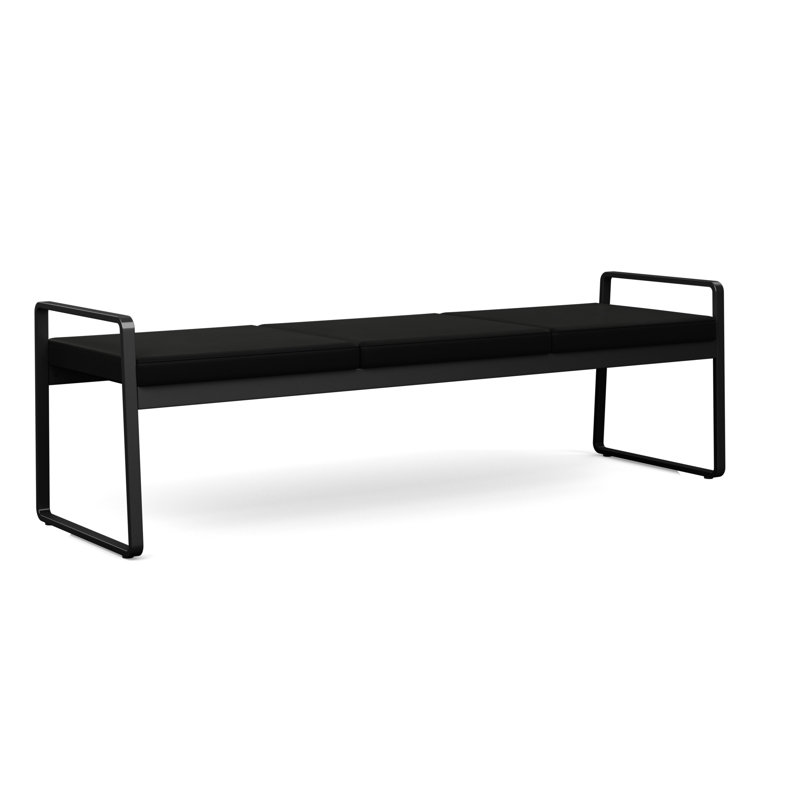 Structure en métal 3 places Gansett, Noir Patriot Plus - nettoyez le vinyle avec un lin, Noir
