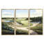«Golf Course in The Summer», reproduction sur toile 3 pièces-1745898775-1781710252-1781710253
