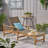 Outdoor Chaise Lounge With Adjustable Backrest In Natural Acacia Wood And Wicker-954288590