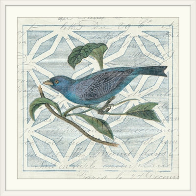 « nogravureing tile ii blue oiseau », impression