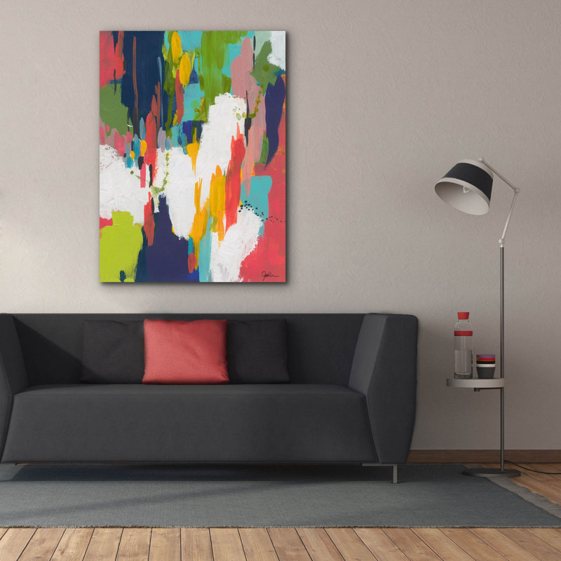 «Winter Field» par Jan Weiss, art mural sur toile, H 54 po x l 40 po x P 1,5 po
