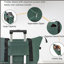 Ensemble de bagage à main 20 pièces 3 pièces avec roulettes, valise rigide en ABS-124273943