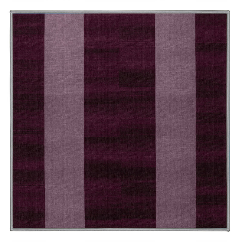 Tapis brun à carreaux lavable à la machine, Carré 4 pi
