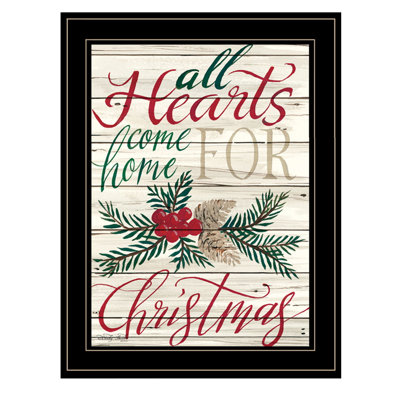 Home for Christmas, art mural encadré pour le salon, décoration murale maison par Cindy Jacobs