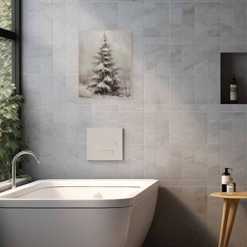 Décoration de Noël d'hiver / thème de Noël / pin / scène d'hiver, art mural non encadré, 16 x 20