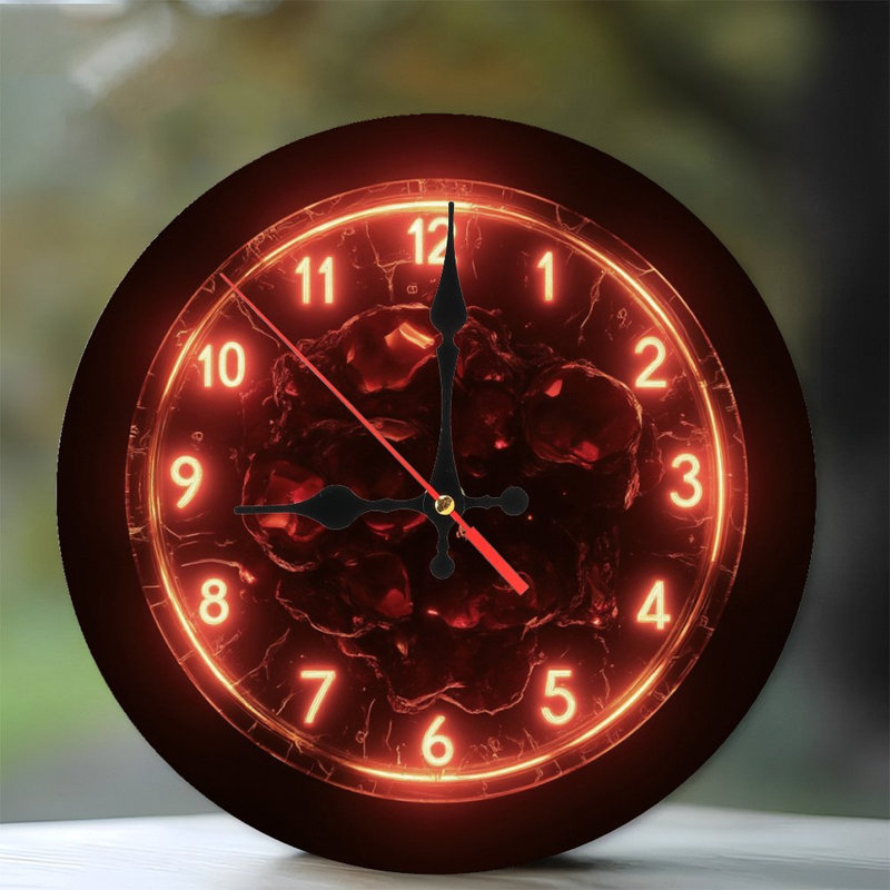 Horloge infernale avec noyau lumineux