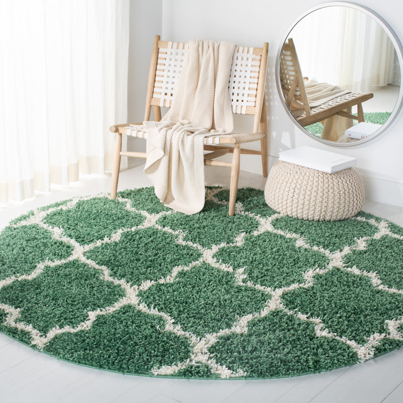 Sugarbush Performance Geometric Rug, Round 6'7"