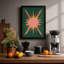 Radiant Starburst Retro - Framed Print-2066988562-2066988564