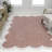 Manado Classic Cottage Two-Tone Scalloped Light Rose/Cream Indoor/Outdoor Rug-1236312047