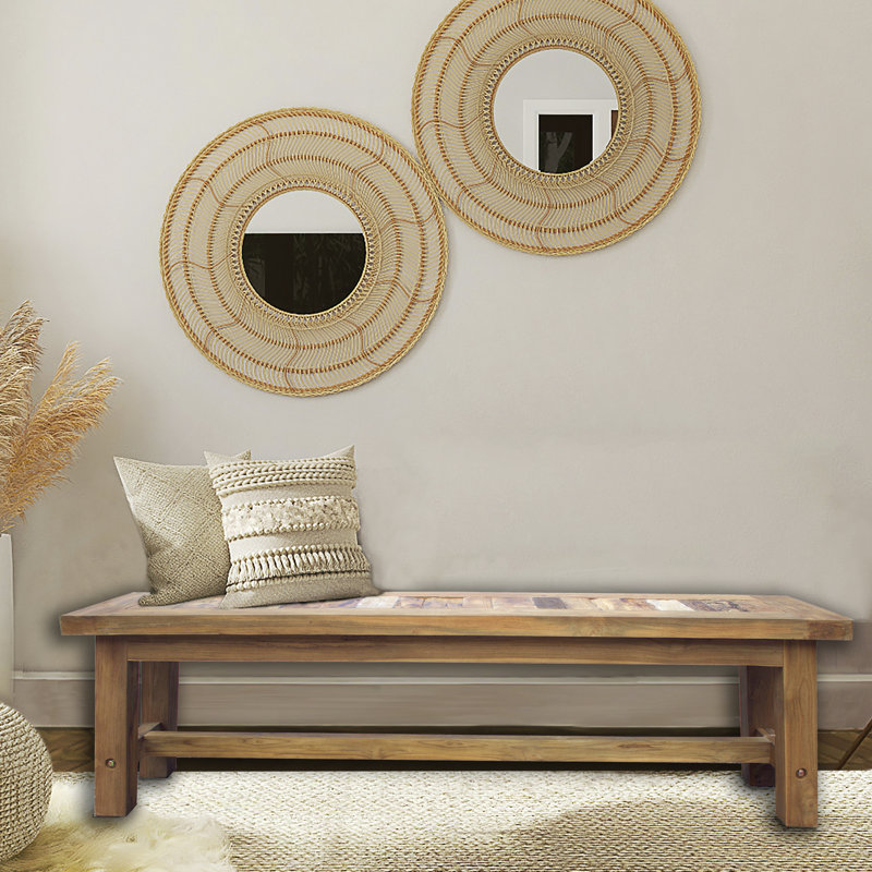 Recycled Teak Bench, Natural/Unfinished