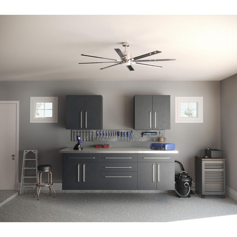 Bankston 72'' Ceiling Fan with LED Lights, Brushed Nickel