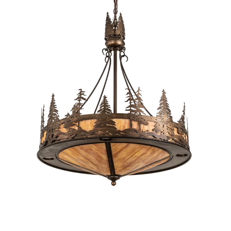 Rustic Lodge 12 - Light Antique Copper Unique/Statement Pendant