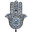 Figurine main de dieu Hamsa palmier avec étoile de Magen David œil de Providence