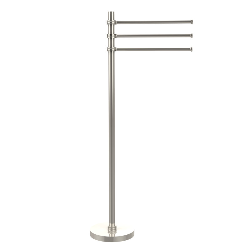 Porte-serviettes sur pied, Nickel poli