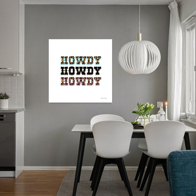 Howdy, art contemporain abstrait, H 32 po x l 32 po