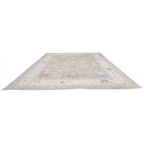 Oushak Collection, Transitional One-of-a-Kind Rectangle 12'2" X 14'10" Hand Knotted Area Rug