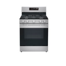 ZLINE 30 4.0 Cu. ft. Dual Fuel Range with GAS Stove and Electric Oven in Black Stainless Steel with Brass Burners (RAB-BR-30)