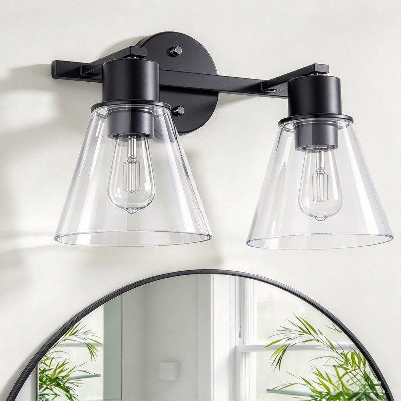 Lampes murales doubles, Noir mat