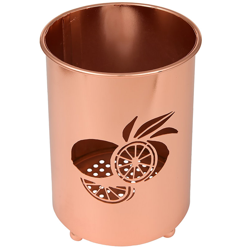 Metal Round Utensil Crock