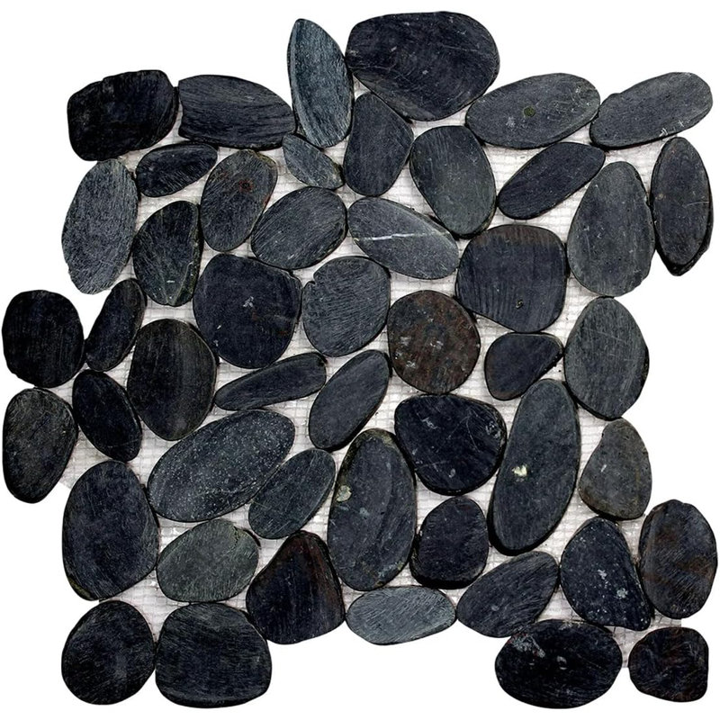 CNK Tile Sliced Black Pebble Tile