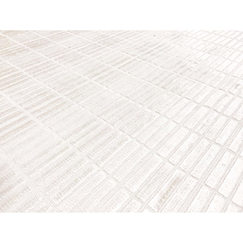 Tapis beige noué à la main de haute qualité