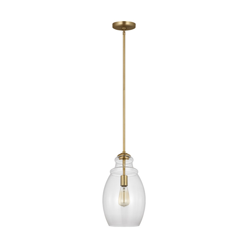 Marino One Light Pendant from Generation Lighting , Satin Brass