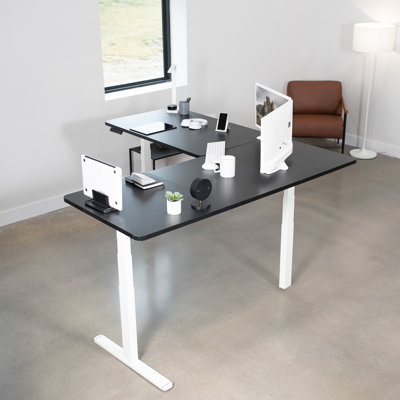 Bureau en coin VIVO Electric 77 po x 71 po, série 3E7B
