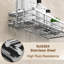 2-Pack Silver SUS304 Stainless Steel Shower Caddies