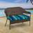 44" x 18" Contoured Outdoor Wicker Bench Cushion-1295923561