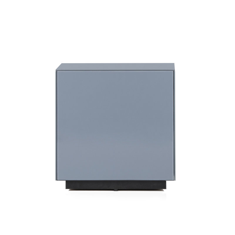 Mcmartin Glass Top End Table, Gray Ash