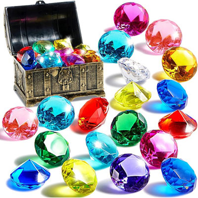 16Pcs Underwater Gem Pool Toys & Inflatables