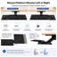 Plateau de clavier ergonomique KT1 sous bureau avec hauteur réglable, inclinaison négative, rotation à 360°, rail coulissant, plateforme pour souris gauche ou droite et pont KT