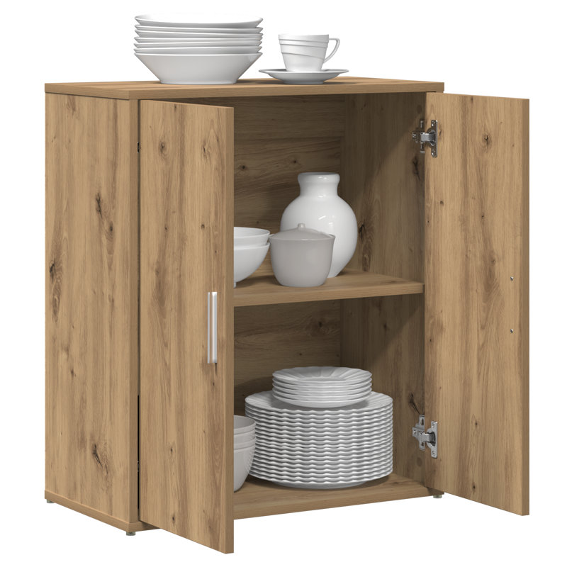 Highboard 2 Pcs 60 X 31 X 70 Cm Engineered Wood, Artisan Oak