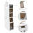 Slim Rolling Bathroom Storage Cabinet with Trash Bin & Drawers