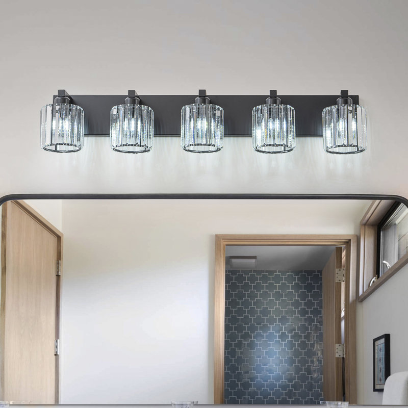 Éclairage pour meuble-lavabo Paislyn, Noir mat, 5