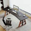 Bureau debout en bois manufacturé noir Free Form-1196744660