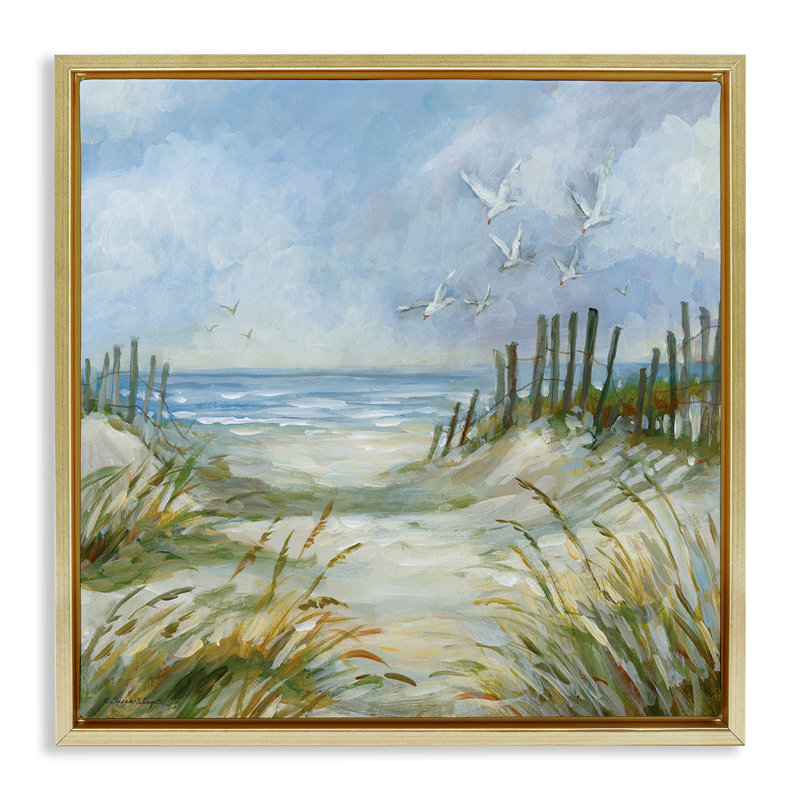 Art mural sur toile Pathway Beach Grasses Floater, conception par Susan Winget, H 25 po x l 25 po