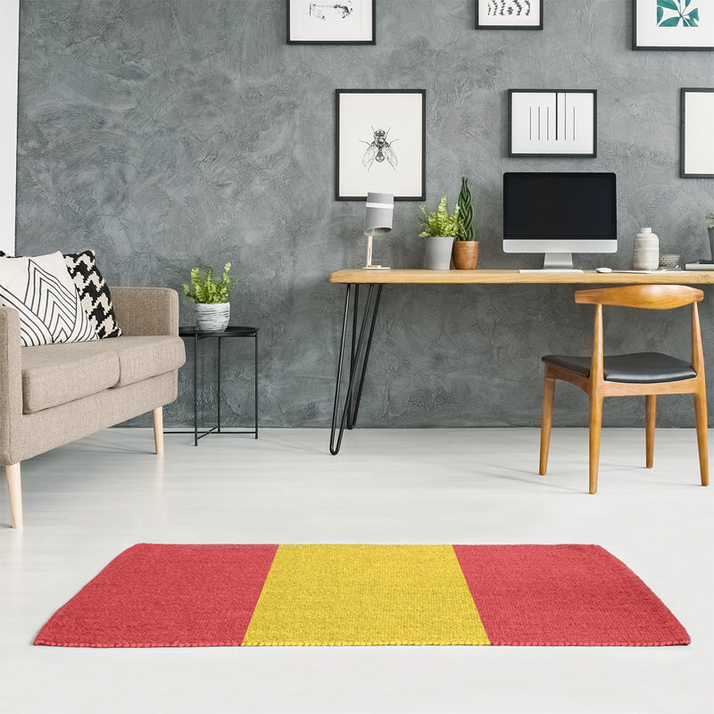 Tapis de zone rouge/jaune, Rectangle 4 pi x 6 pi