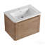Meuble-lavabo mural de 28 po avec lavabo en céramique blanche et porte à fermeture en douceur, emballage Kd, contreplaqué-130184060