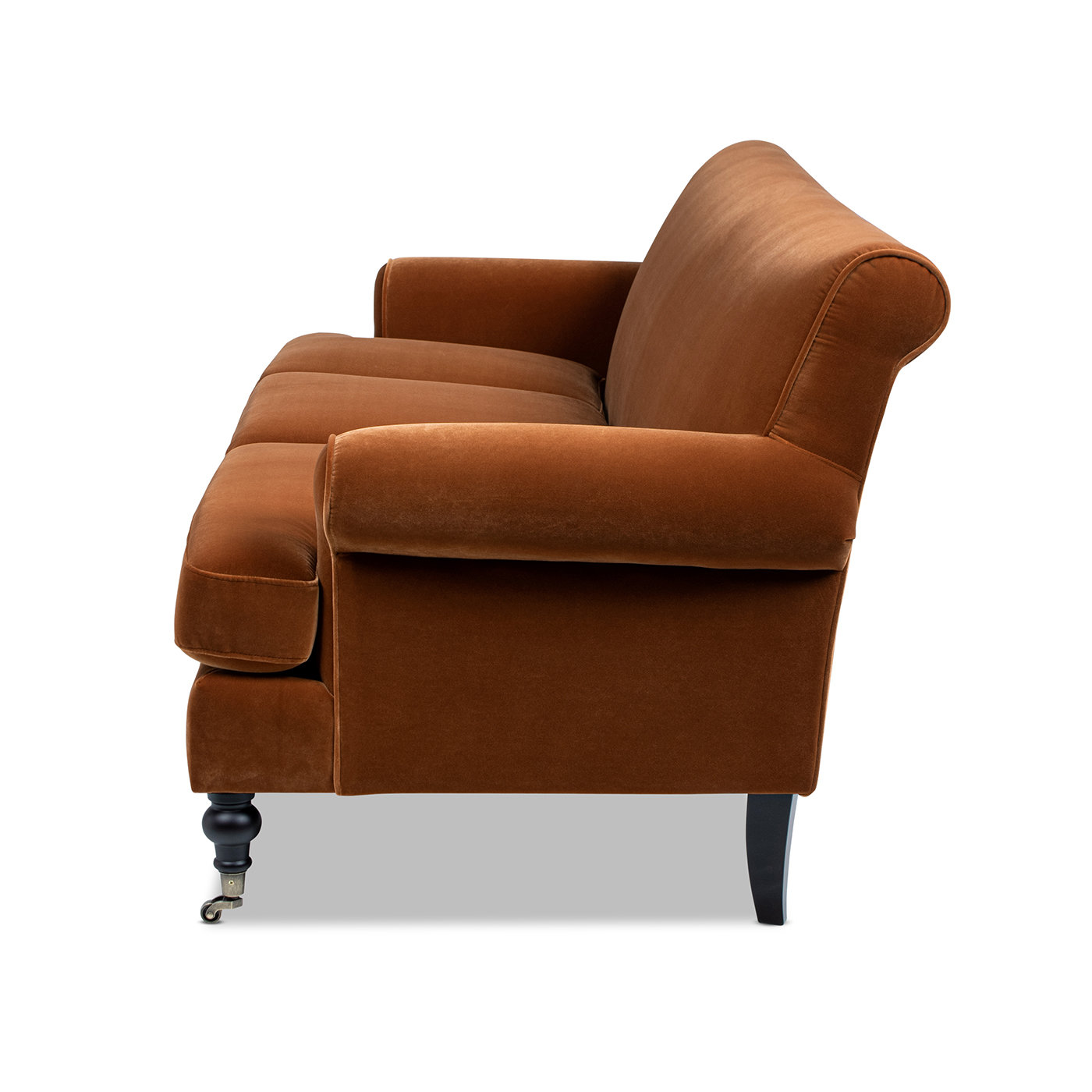 Harbor 88" Sofa, Burnt Orange Velvet