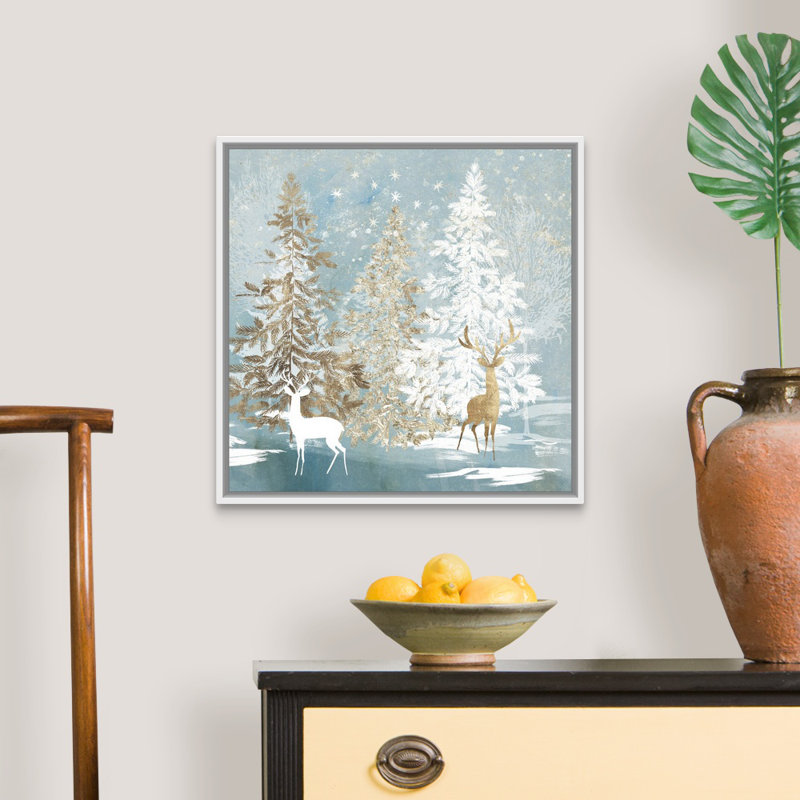 Endless Magic - Painting on Canvas, Floater Frame, 16" H x 16" W, White