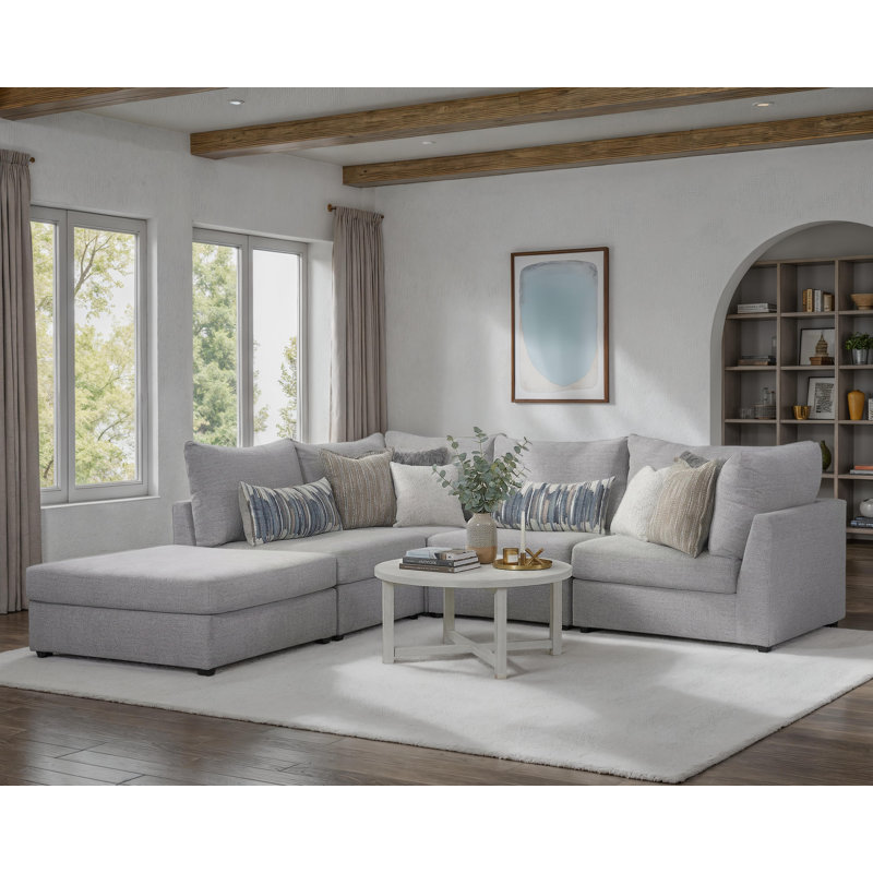 Buster Ecru 5 Piece Sectional