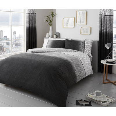 Cotton Blend Geometric Shapes Duvet Cover Set with Pillowcases