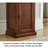 Vintage Corner Display Cabinet, Glass Door & Storage