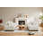 90'' Modern Upholstered Sofa with Solid Wood Legs, Deep Seating Chenille Fabric Couch for Living Room-871686355